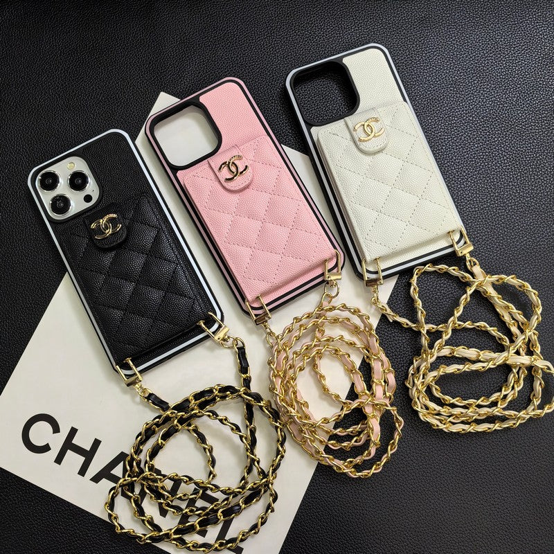 Elegant Crossbody Leather iPhone Case - product view 1