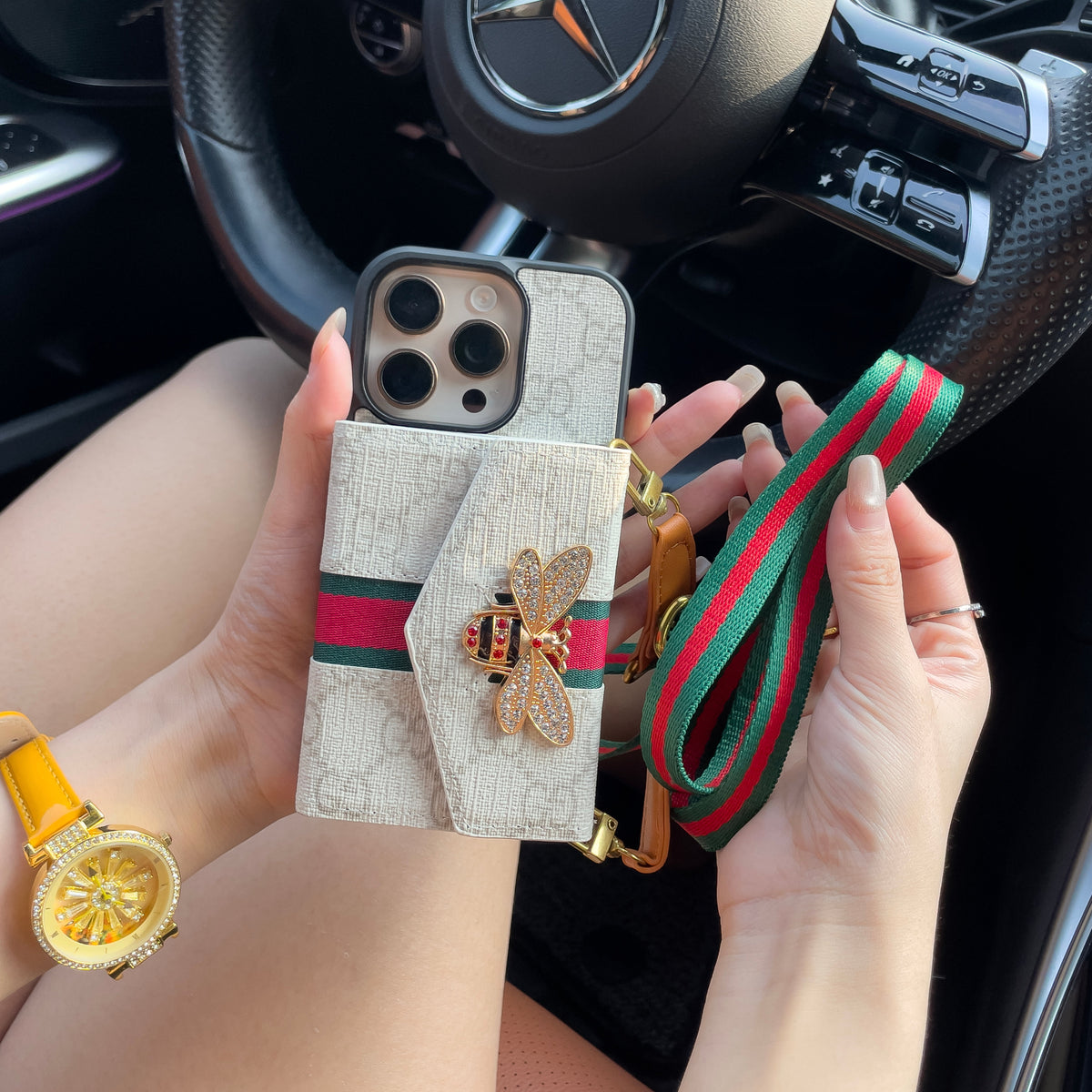 Advanced Crossbody iPhone Case with Card Holder & Shoulder Strap - product view 7