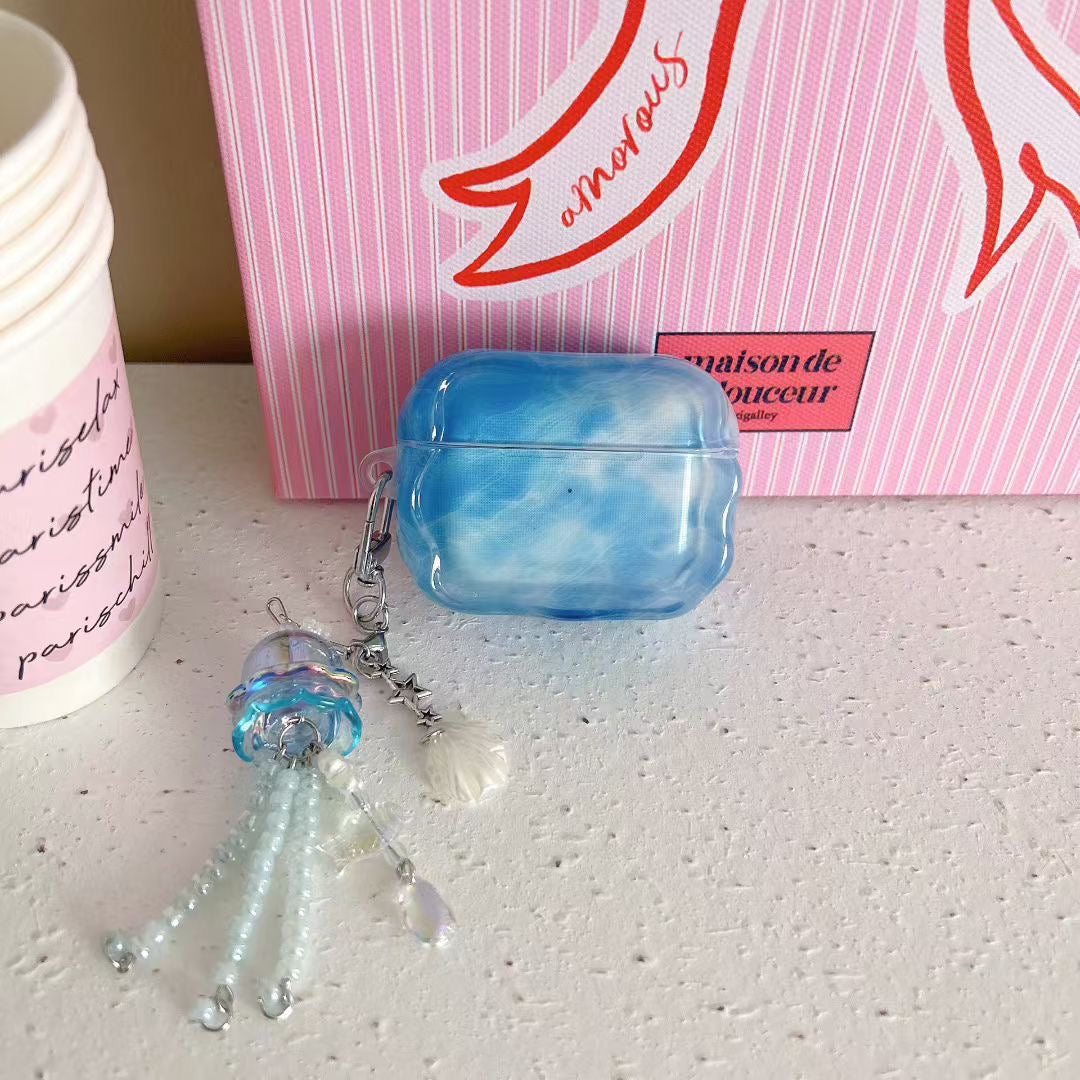 Blue Sky AirPods Case with Jelly Beaded Charm - product view 3