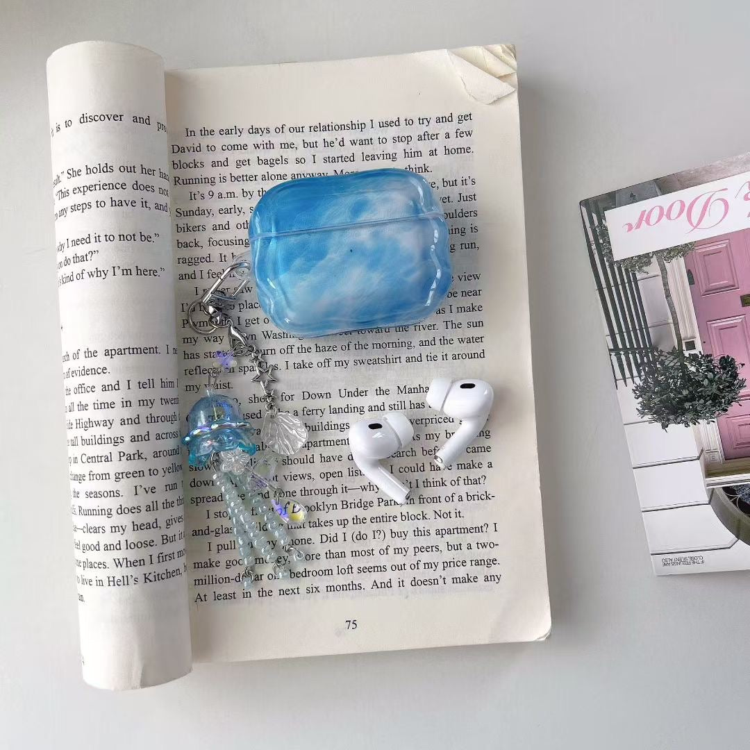 Blue Sky AirPods Case with Jelly Beaded Charm - product view 4