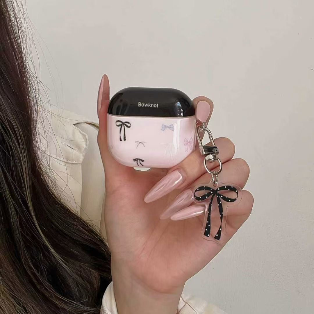 Pink Bow AirPods Case with Ribbon Charm - product view 6