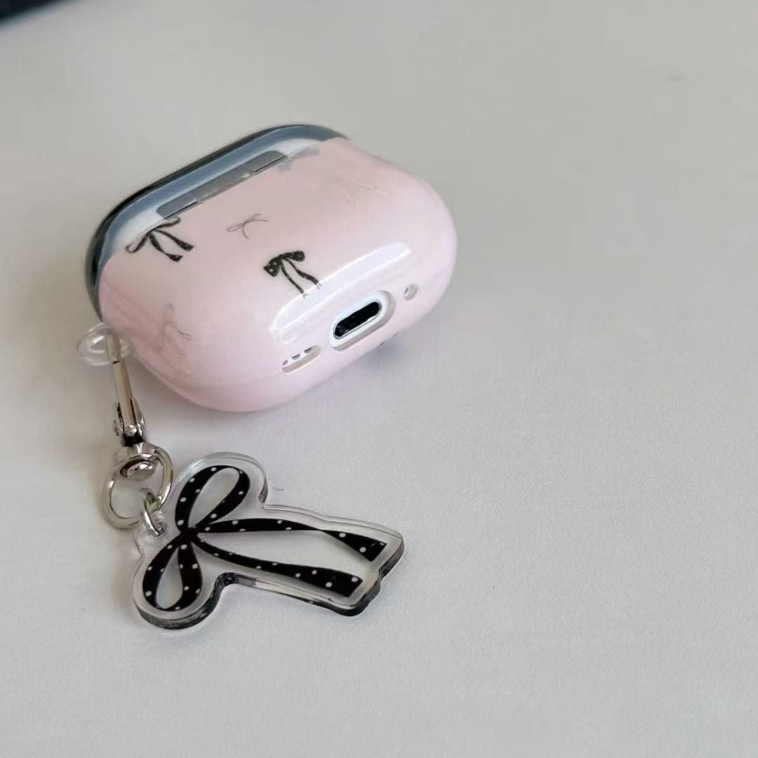 Pink Bow AirPods Case with Ribbon Charm - product view 7