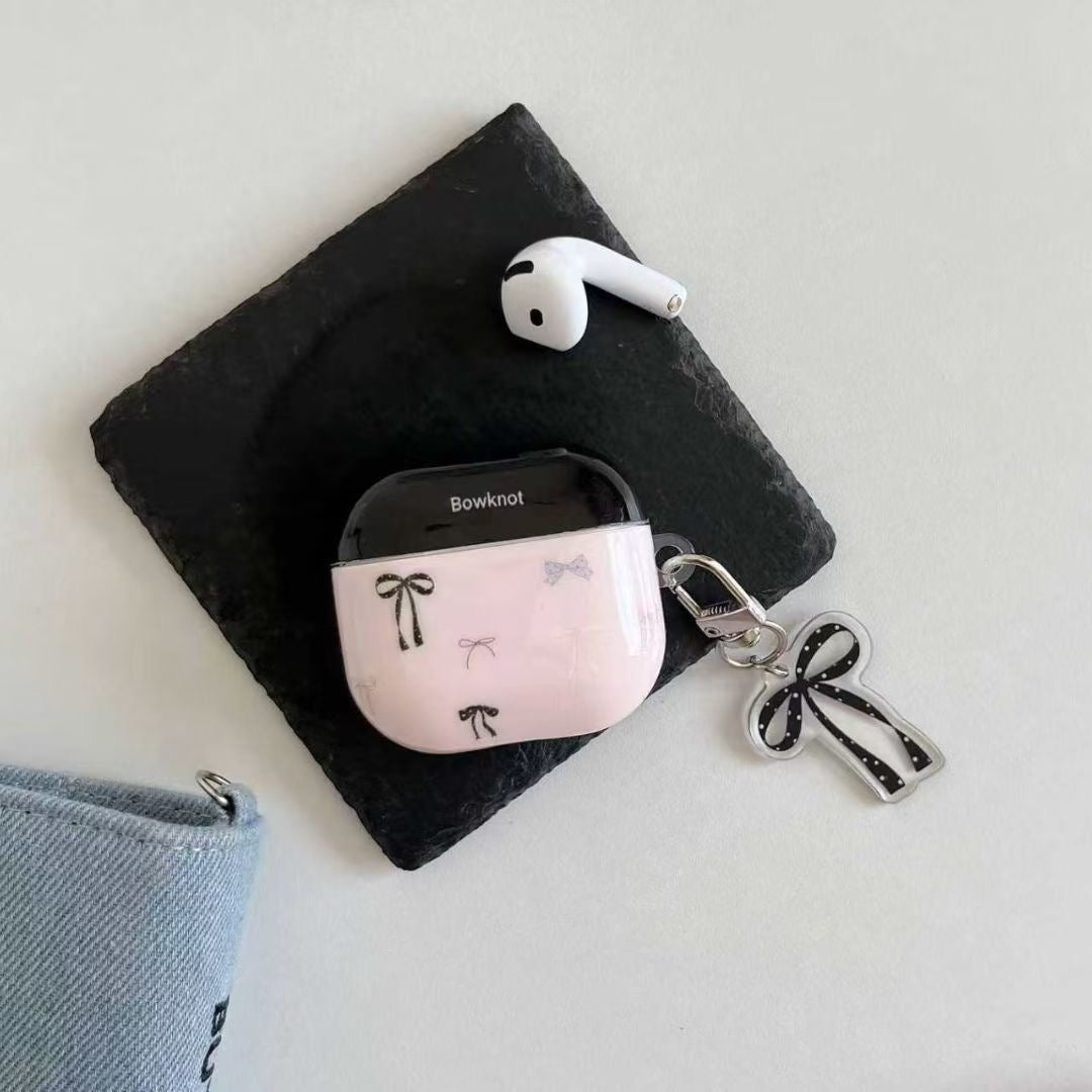 Pink Bow AirPods Case with Ribbon Charm - product view 9