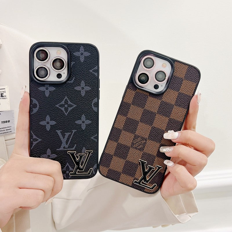Black Logo Leather iPhone Case - product view 11