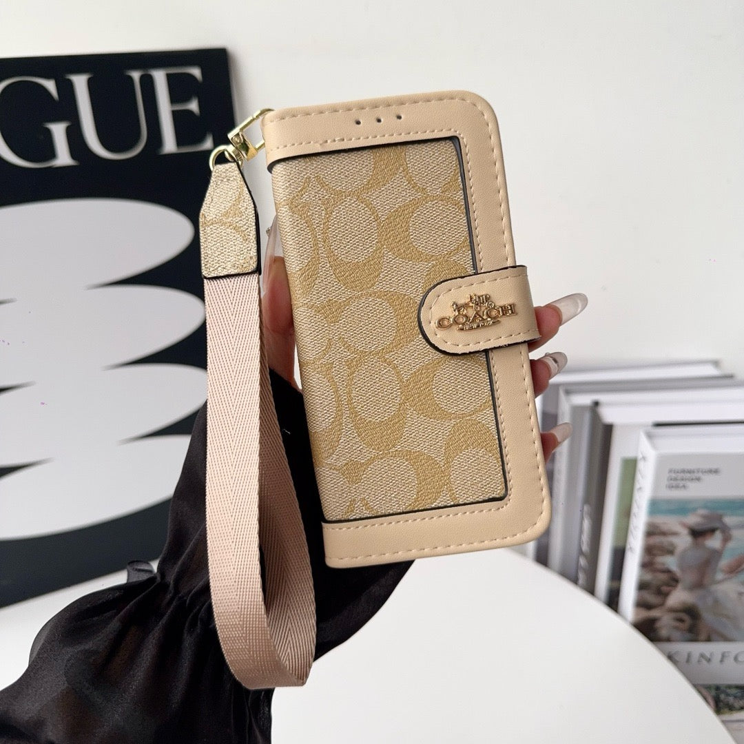 CO Pattern Wallet iPhone Case with Card Holder and Strap - product view 7