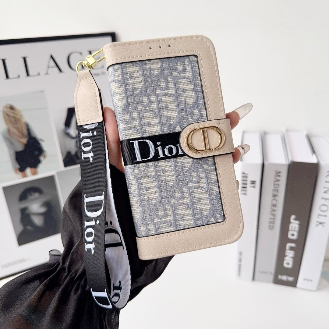 Fashion Elegant Pattern Wallet iPhone Case with Detachable Wrist - product view 4