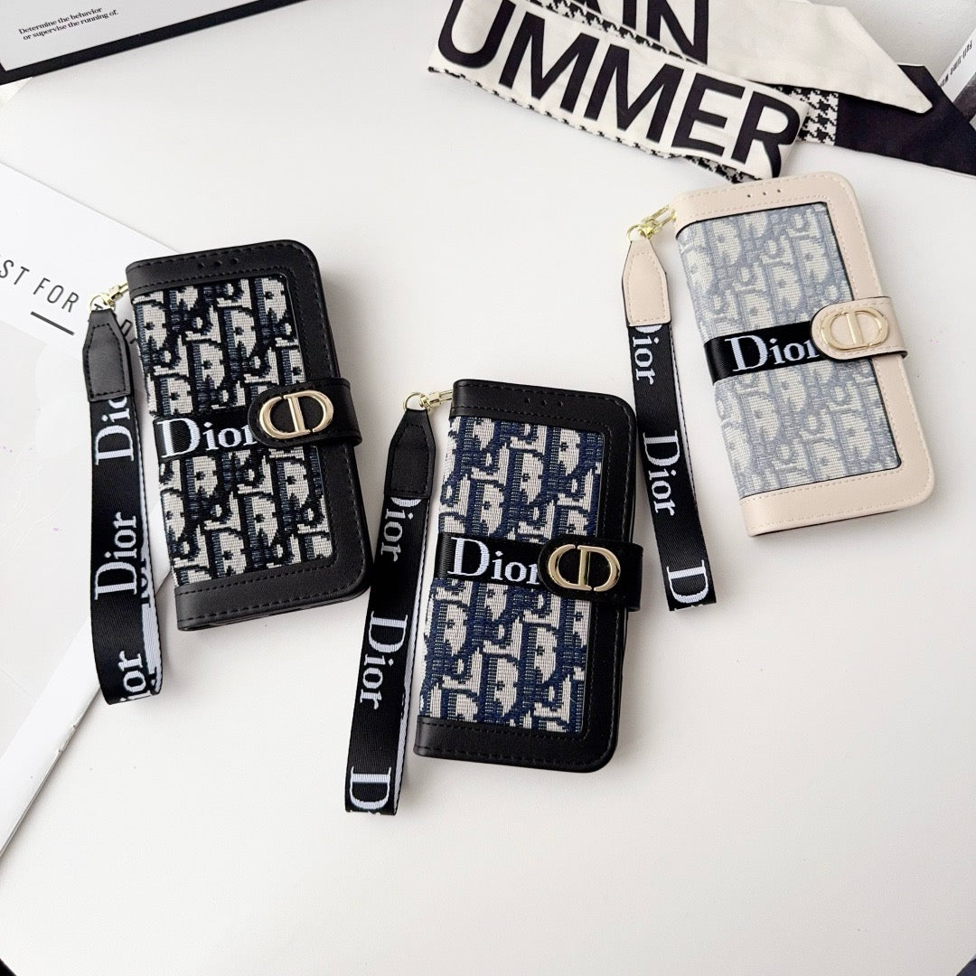 Fashion Elegant Pattern Wallet iPhone Case with Detachable Wrist - product view 2