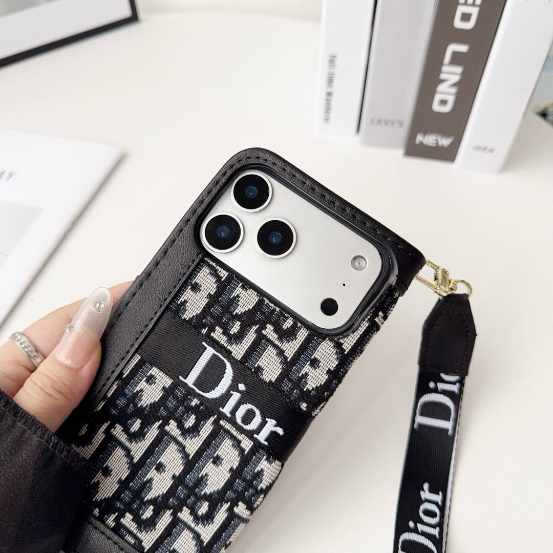 Fashion Elegant Pattern Wallet iPhone Case with Detachable Wrist - product view 7