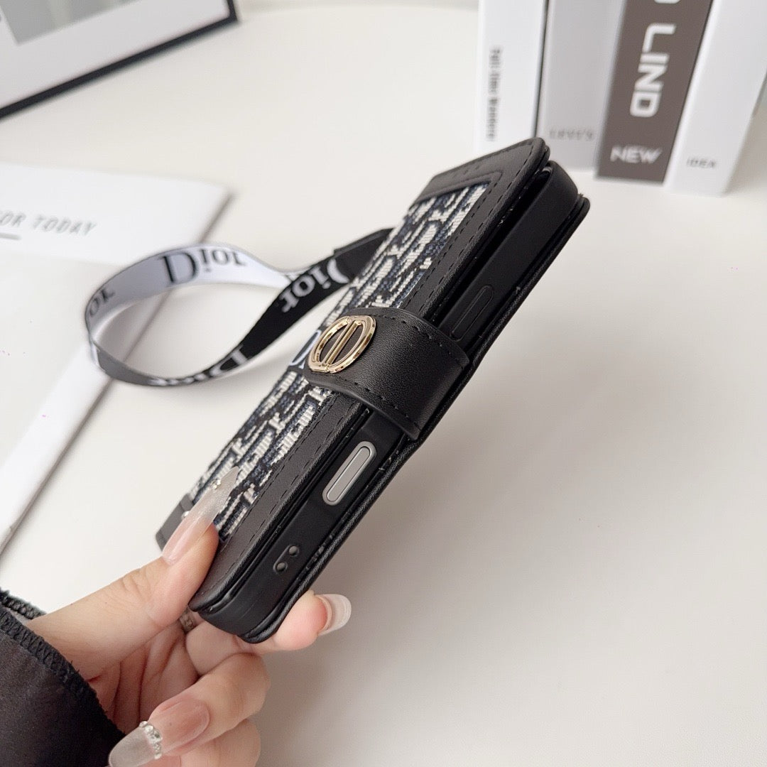 Fashion Elegant Pattern Wallet iPhone Case with Detachable Wrist - product view 10