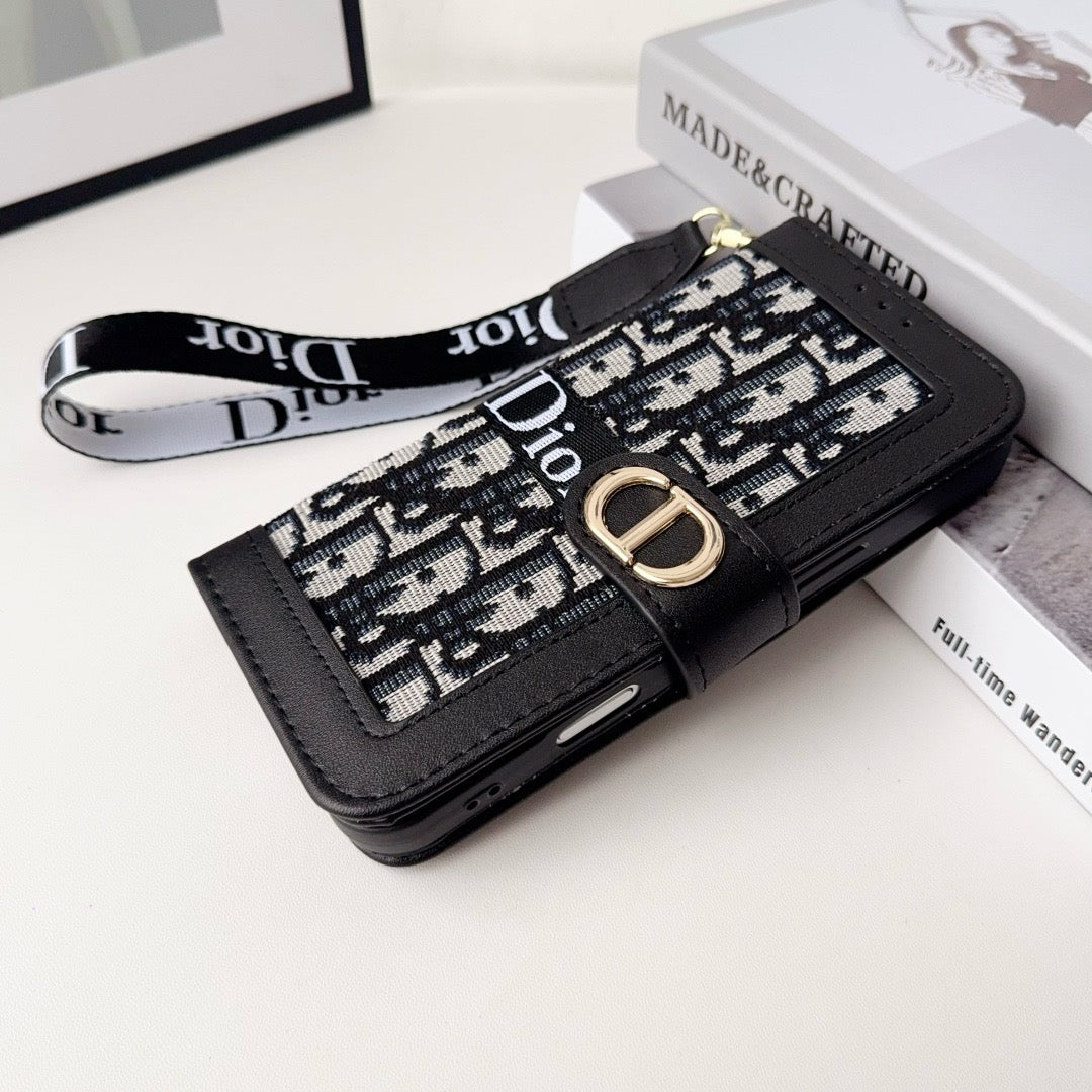 Fashion Elegant Pattern Wallet iPhone Case with Detachable Wrist - product view 11