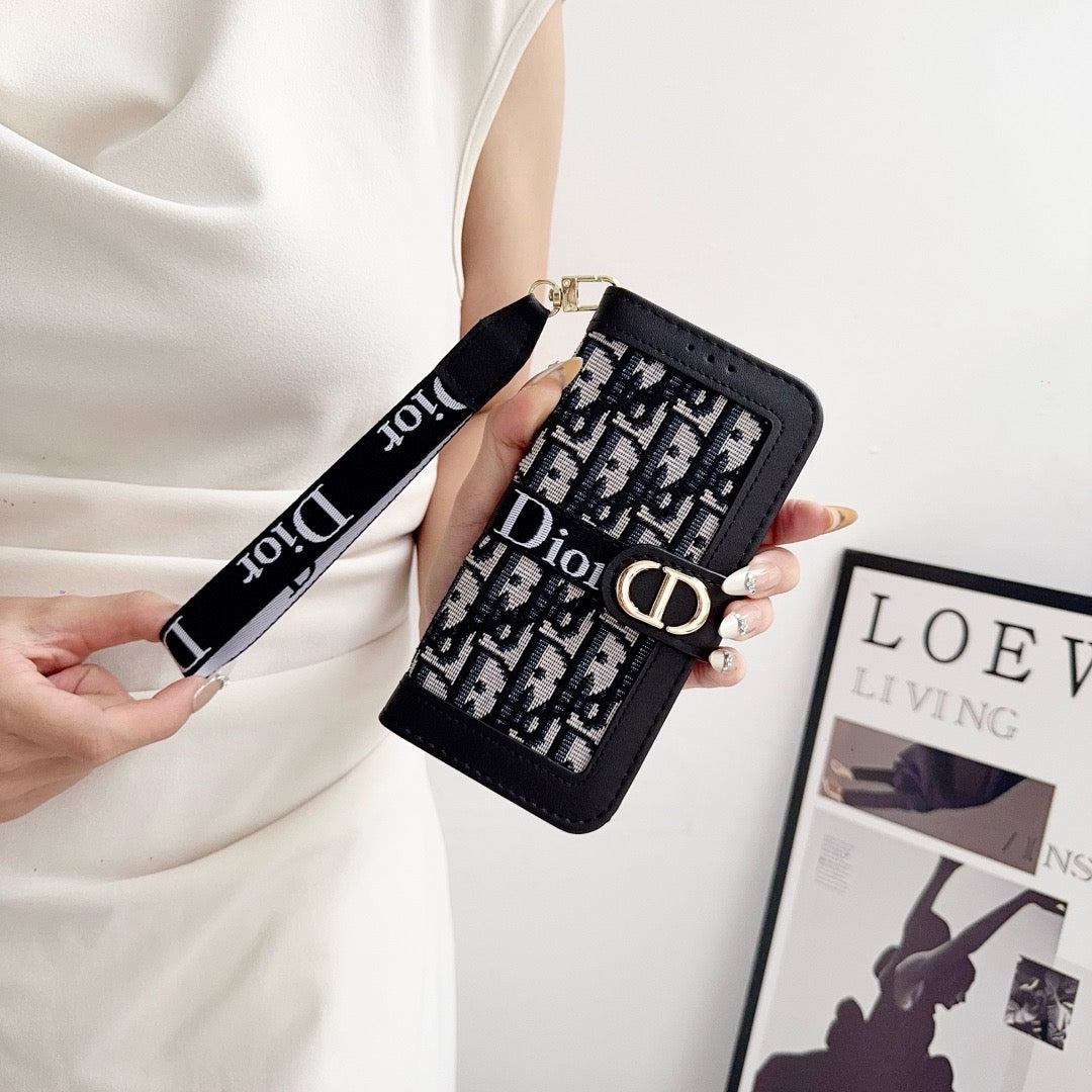 Fashion Elegant Pattern Wallet iPhone Case with Detachable Wrist - product view 13