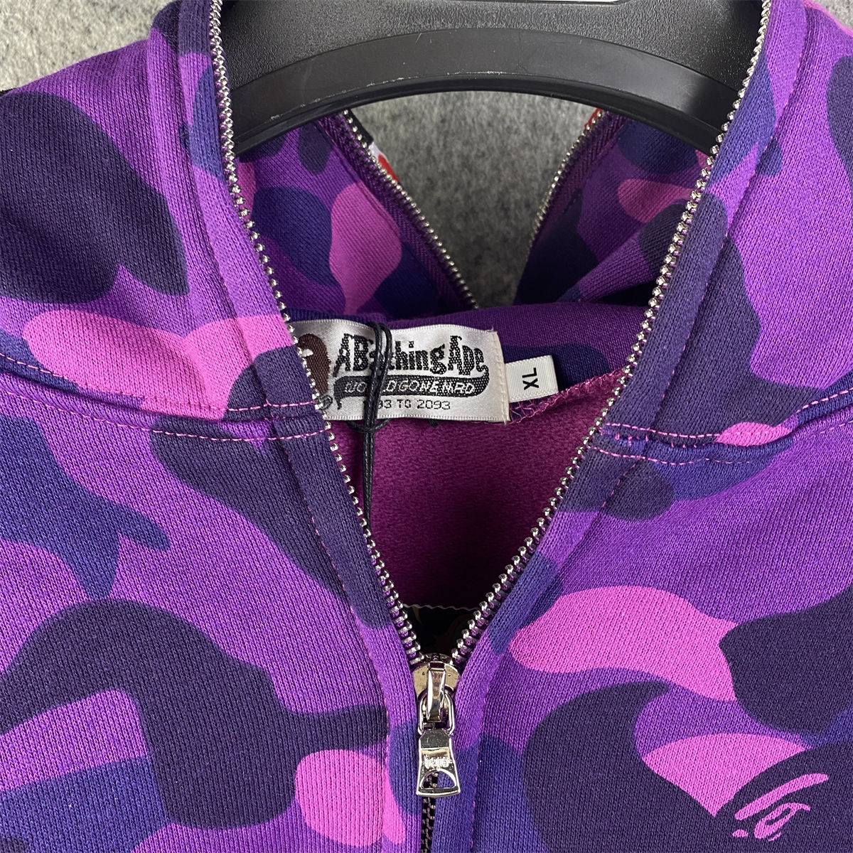 BAPE Color Camo Shark Full Zip Hoodie 'Purple' - product view 3