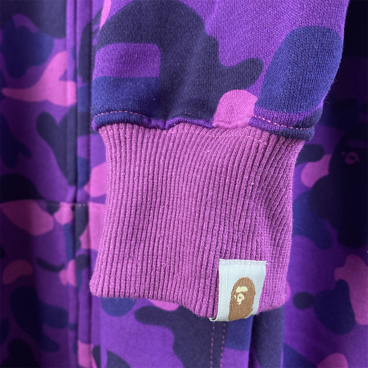 BAPE Color Camo Shark Full Zip Hoodie 'Purple' - product view 6