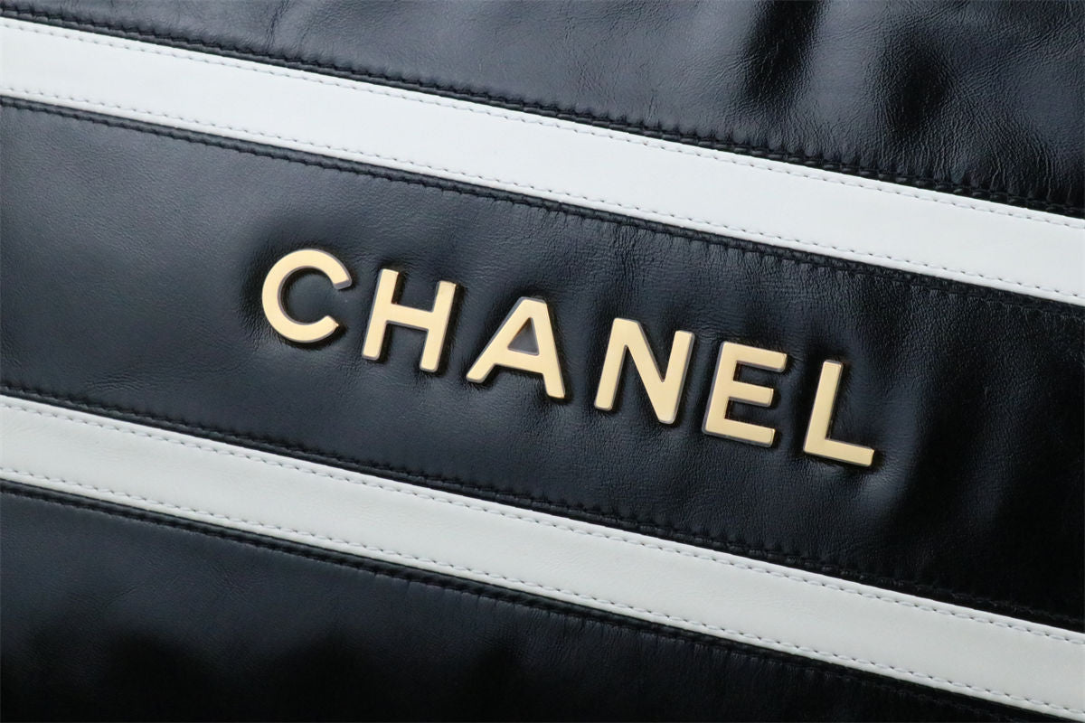 Chanel Striped 22 Hobo Bag 'Black White' - product view 5