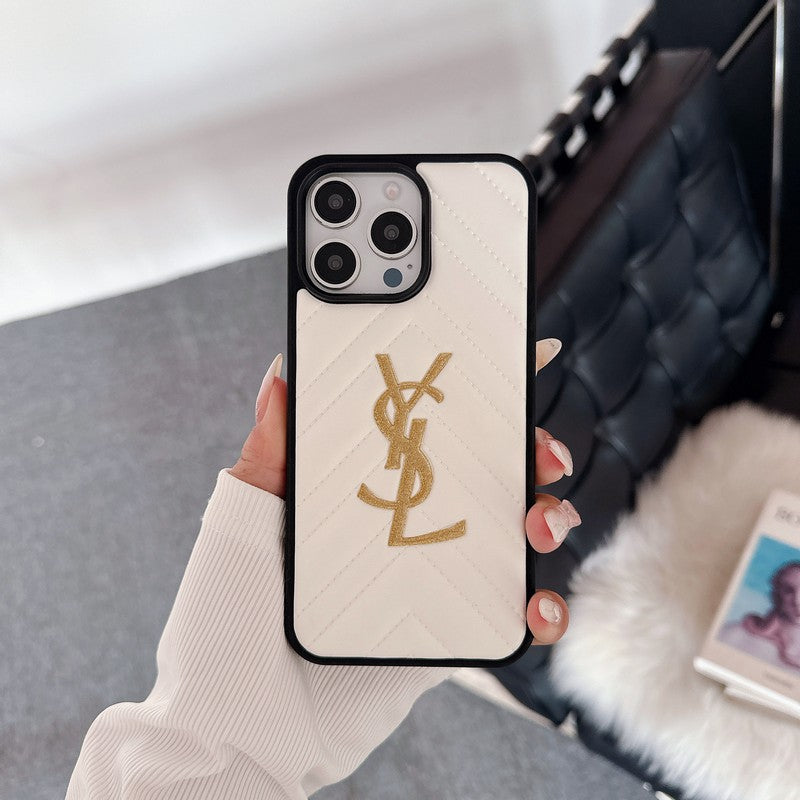 Saint Black & White Leather iPhone Case - product view 12