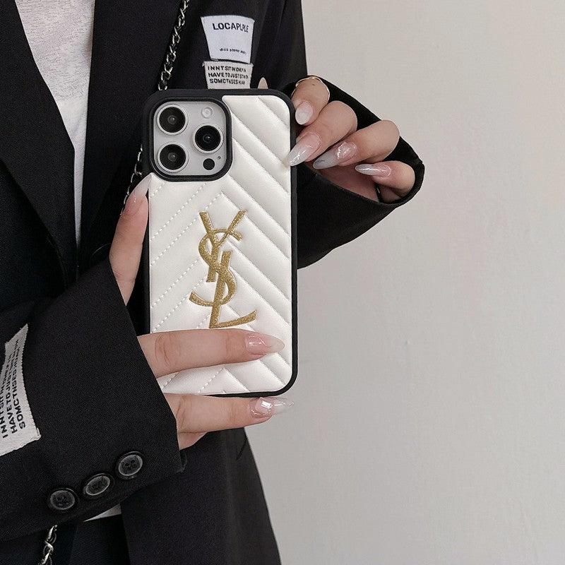 Saint Black & White Leather iPhone Case - product view 7