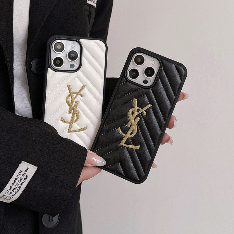 Saint Black & White Leather iPhone Case - product view 6