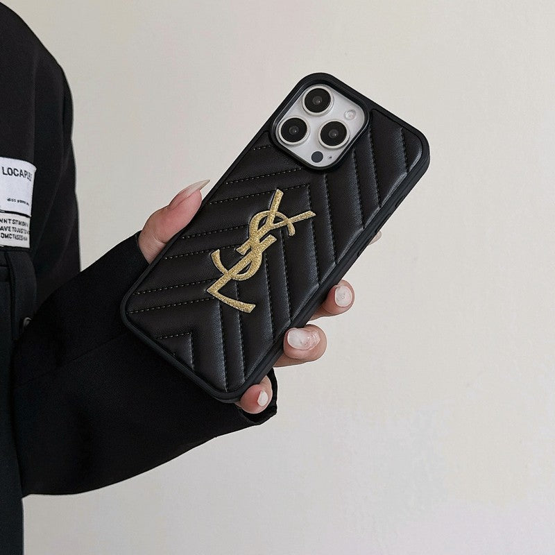 Saint Black & White Leather iPhone Case - product view 5