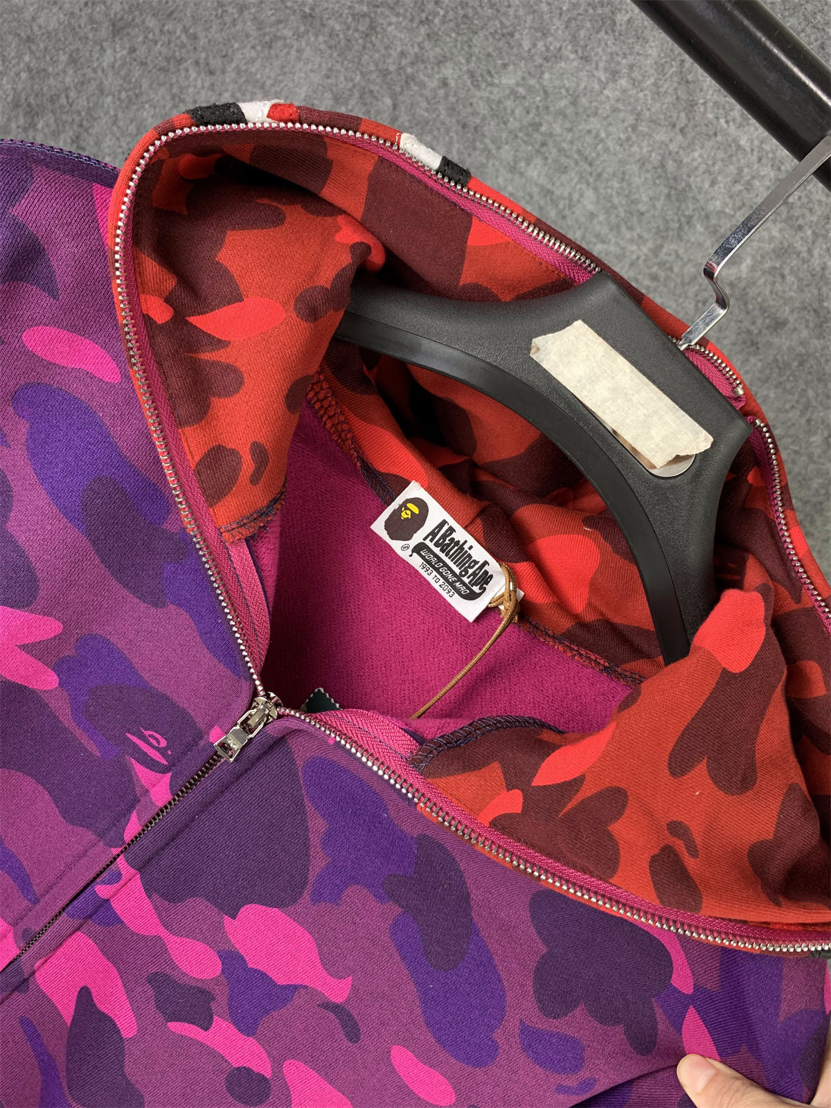BAPE Color Camo Crazy Shark Full Zip Hoodie 'Multicolor' - product view 3