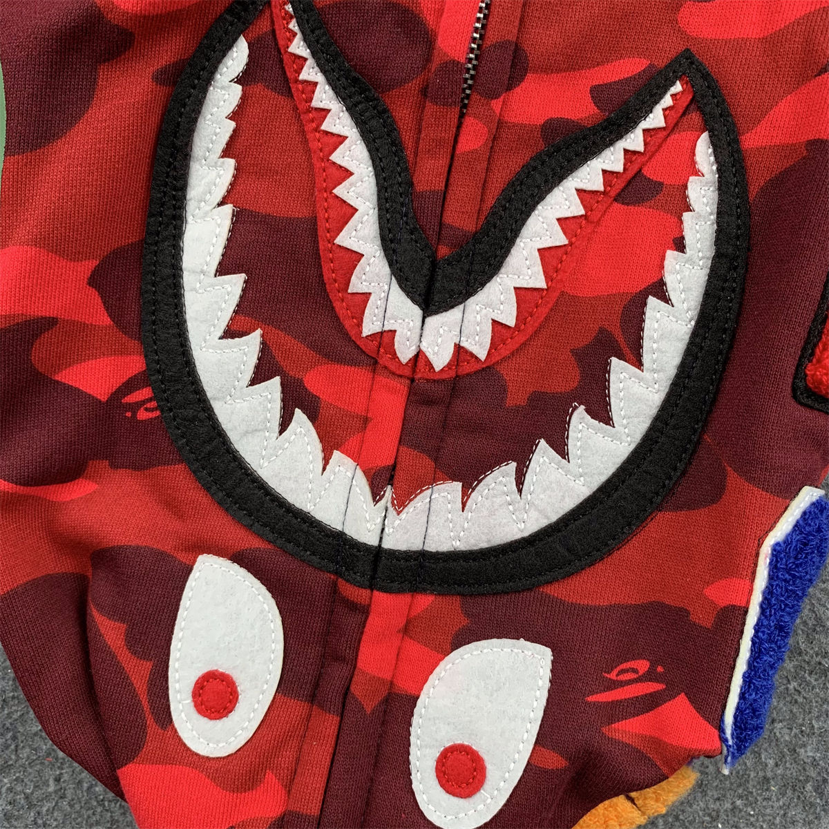 BAPE Color Camo Crazy Shark Full Zip Hoodie 'Multicolor' - product view 5