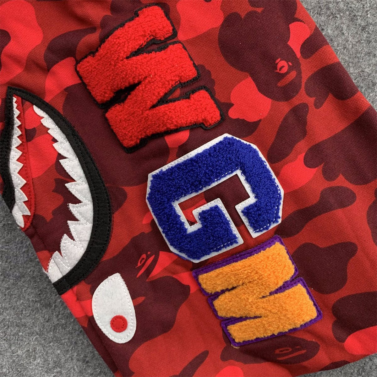 BAPE Color Camo Crazy Shark Full Zip Hoodie 'Multicolor' - product view 6