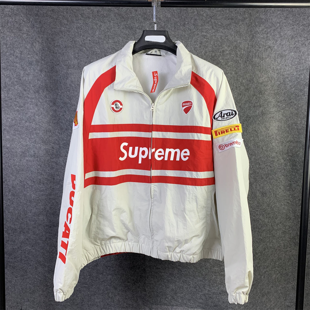 Supreme x Ducati Track Jacket 'Light Grey' - product view 1
