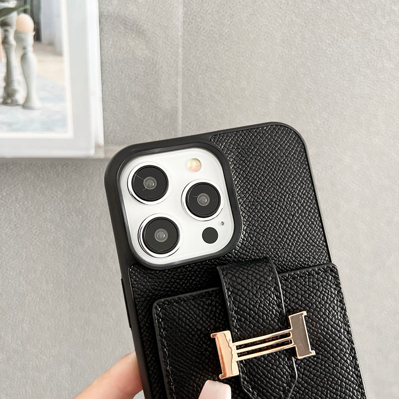 H Card Bag Scarves Leather iPhone Case - product view 10