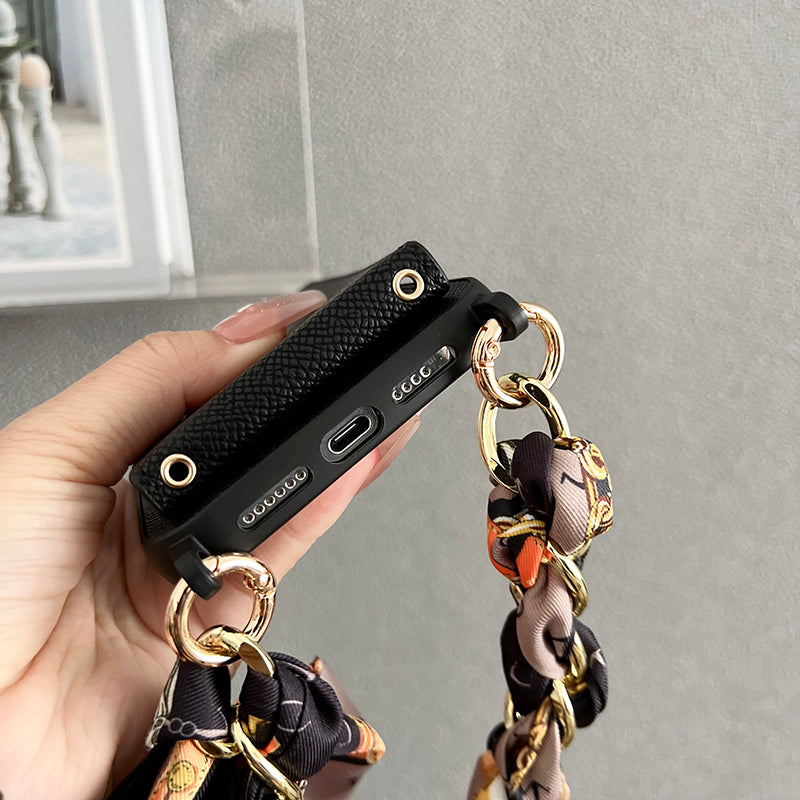 H Card Bag Scarves Leather iPhone Case - product view 6