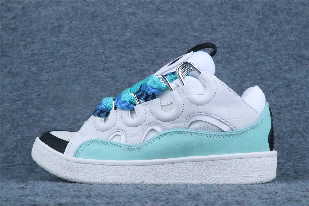 Lanvin Curb Sneakers 'White Green' - product view 1
