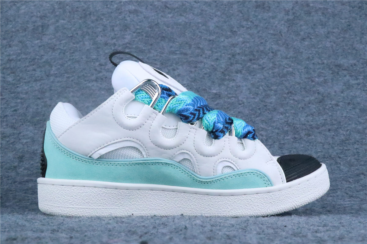 Lanvin Curb Sneakers 'White Green' - product view 2