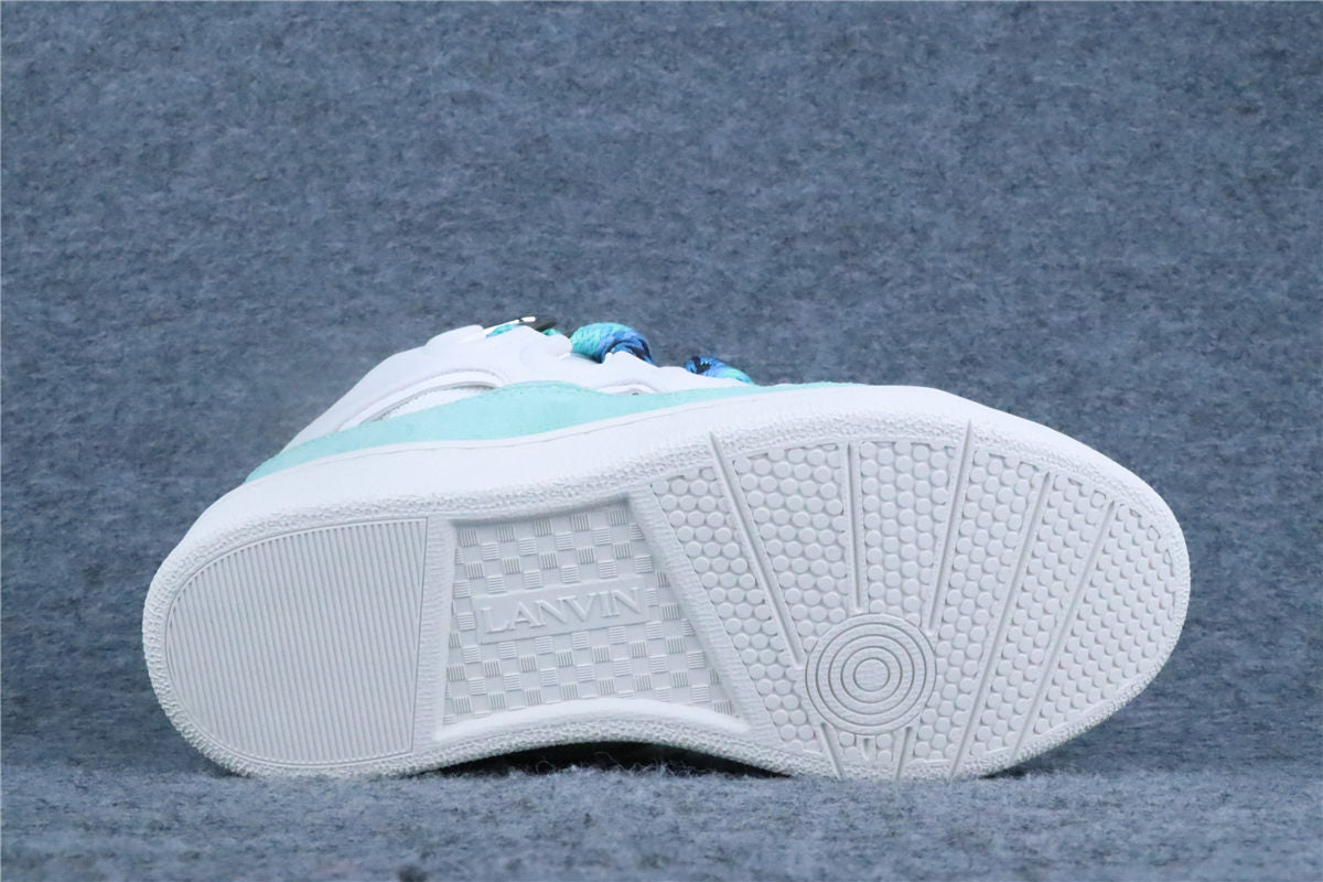 Lanvin Curb Sneakers 'White Green' - product view 3