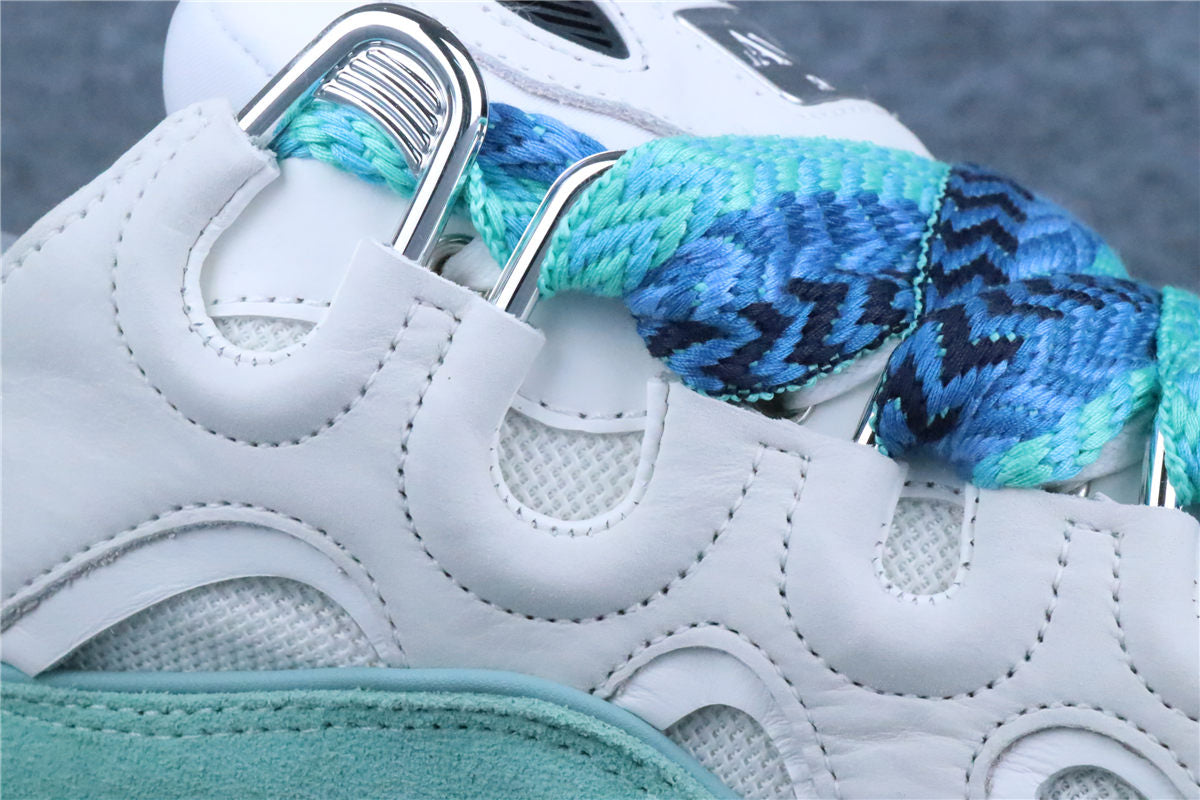Lanvin Curb Sneakers 'White Green' - product view 5