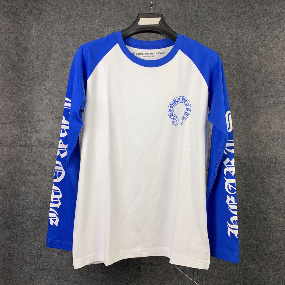 Chrome Hearts CH Baseball Shirt 'White/Blue' - product view 1