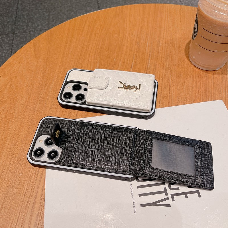 Saint Card Bag Color Leather iPhone Case - product view 10