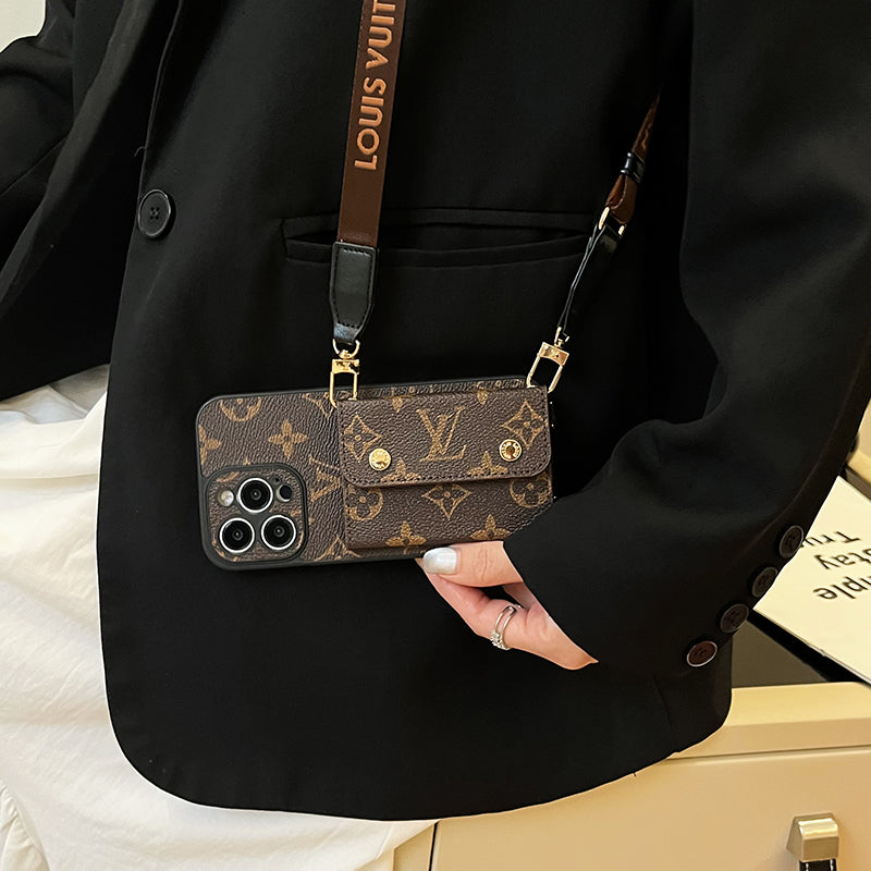 Card Bag Chain Brown iPhone Case - product view 4