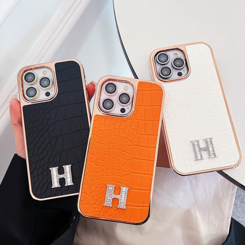 Classic Diamond Logo Rose Gold iPhone Case - product view 2