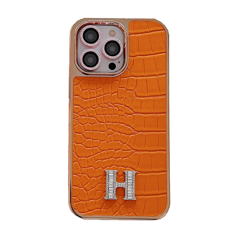 Classic Diamond Logo Rose Gold iPhone Case - product view 1