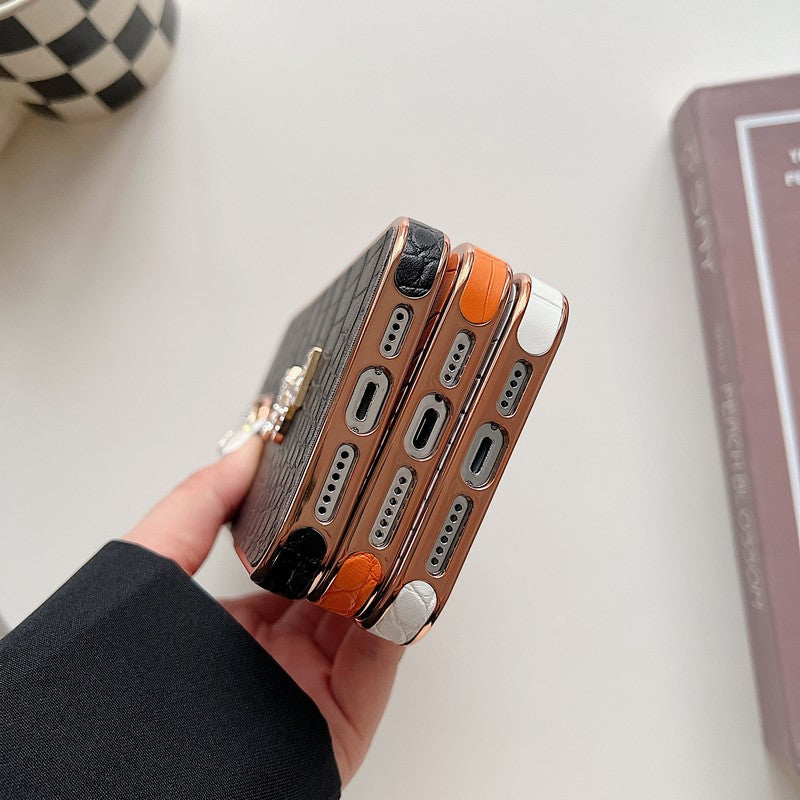 Saint Color Leather Rose Gold iPhone Case - product view 15