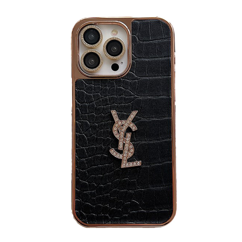 Saint Color Leather Rose Gold iPhone Case - product view 1