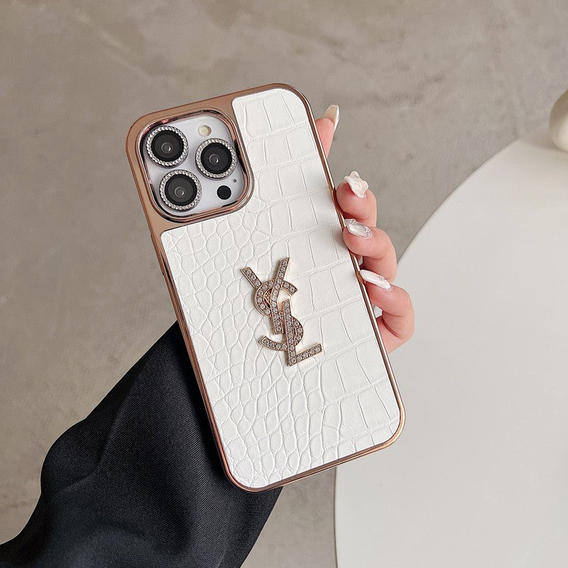 Saint Color Leather Rose Gold iPhone Case - product view 3