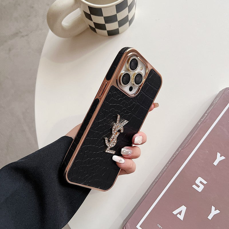 Saint Color Leather Rose Gold iPhone Case - product view 5