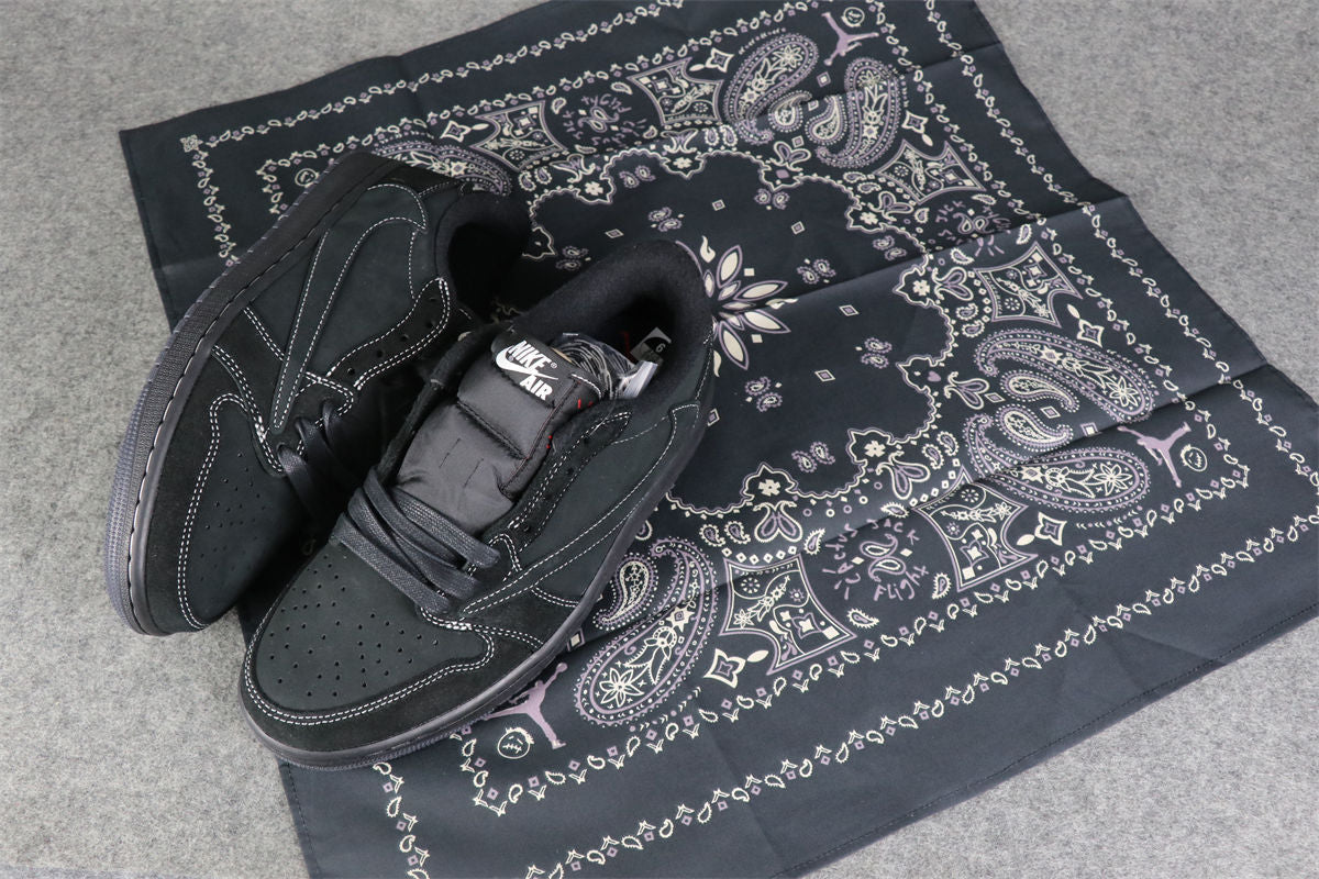 Travis Scott x Air Jordan 1 Low OG SP Sneakers 'Black Phantom' - product view 16