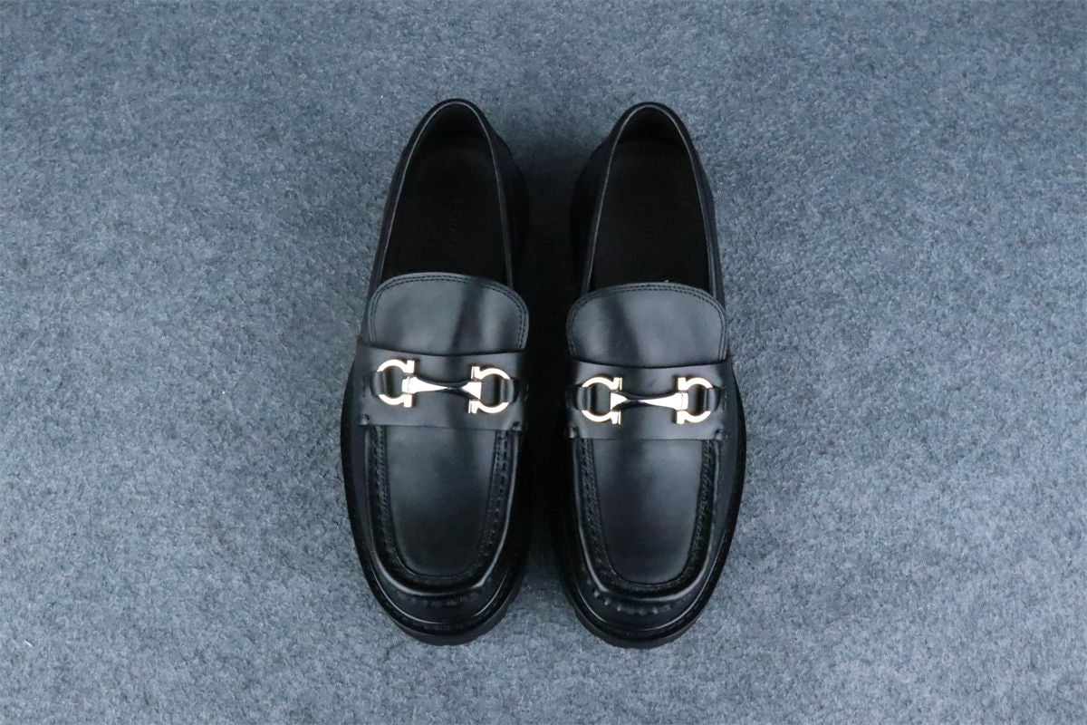 Salvatore Ferragamo Gancini Lug Sole Loafer 'Black' - product view 11