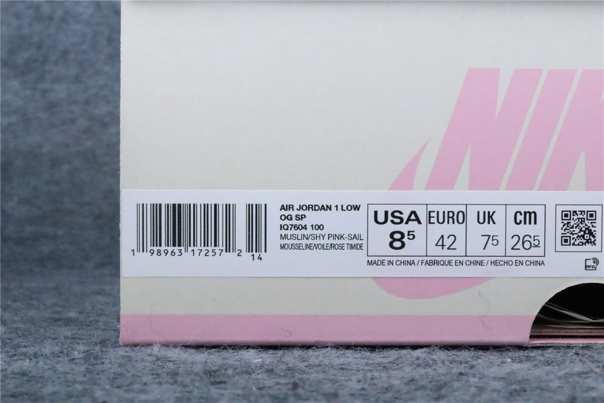 Travis Scott x Air Jordan 1 Retro Low OG Sneakers 'Shy Pink' - product view 15