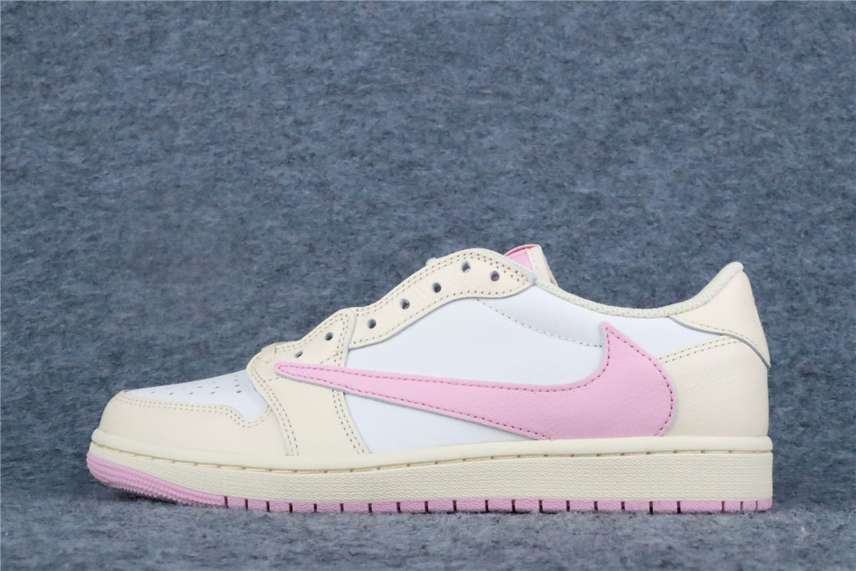Travis Scott x Air Jordan 1 Retro Low OG Sneakers 'Shy Pink' - product view 1