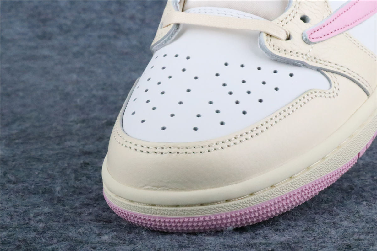 Travis Scott x Air Jordan 1 Retro Low OG Sneakers 'Shy Pink' - product view 4