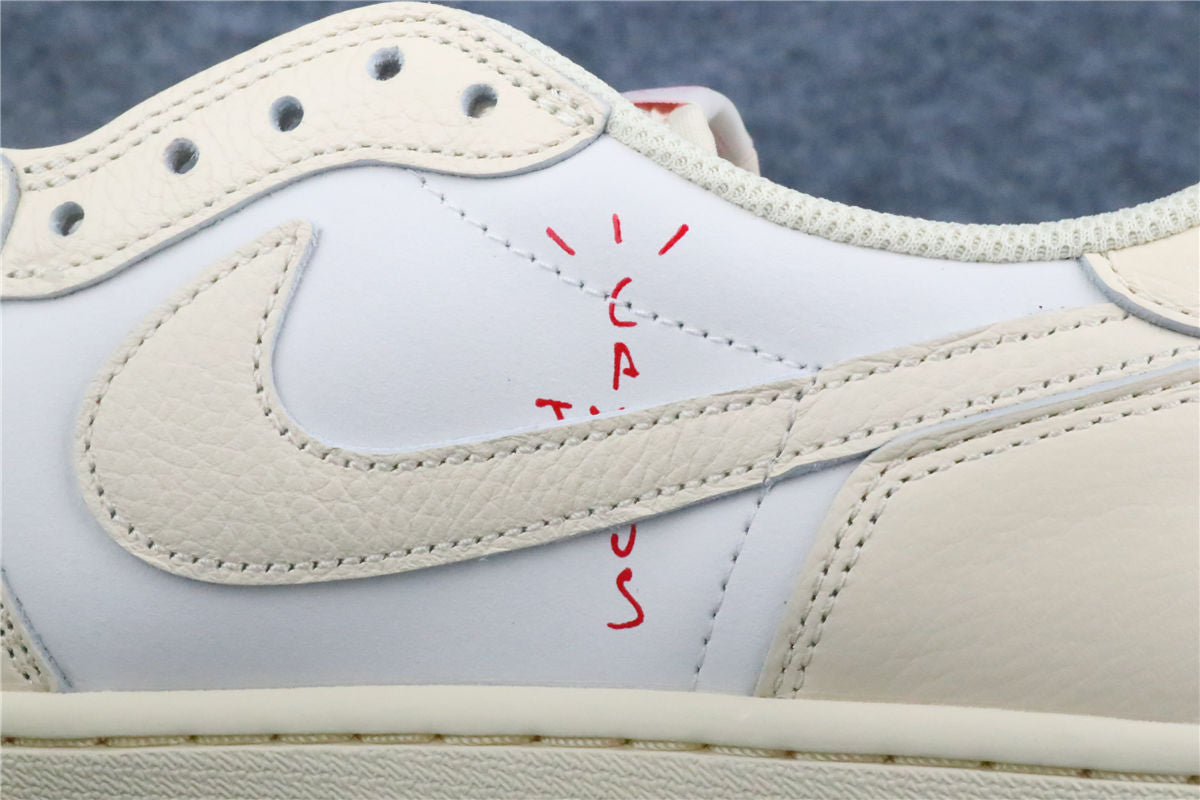 Travis Scott x Air Jordan 1 Retro Low OG Sneakers 'Shy Pink' - product view 6