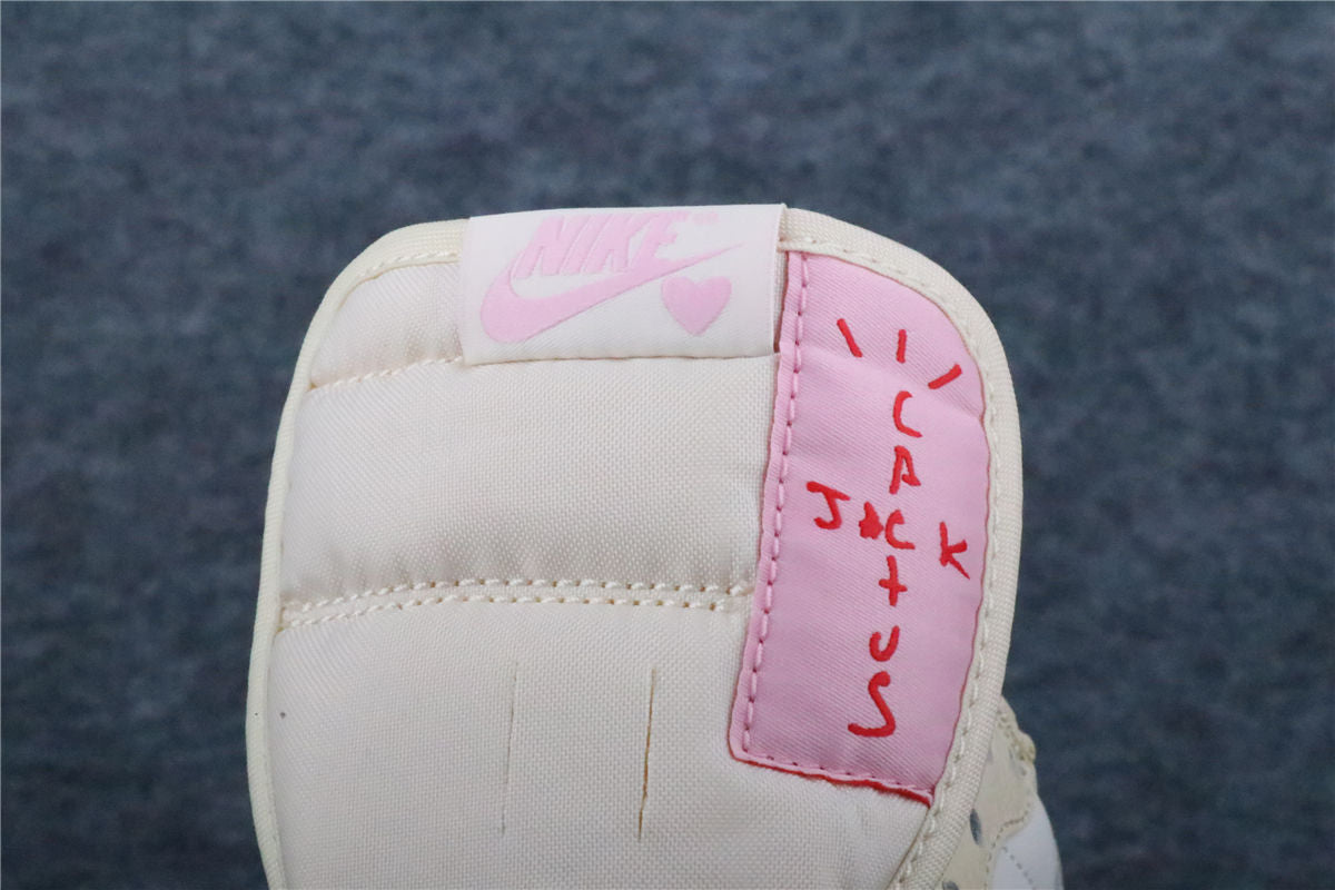 Travis Scott x Air Jordan 1 Retro Low OG Sneakers 'Shy Pink' - product view 8