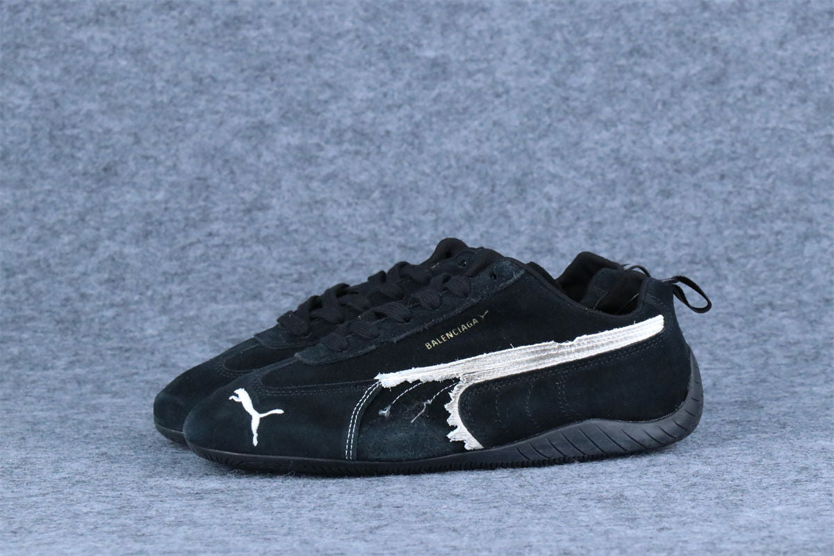 Balenciaga x Puma Speedcat Suede Sneakers 'Distressed Black White' - product view 13