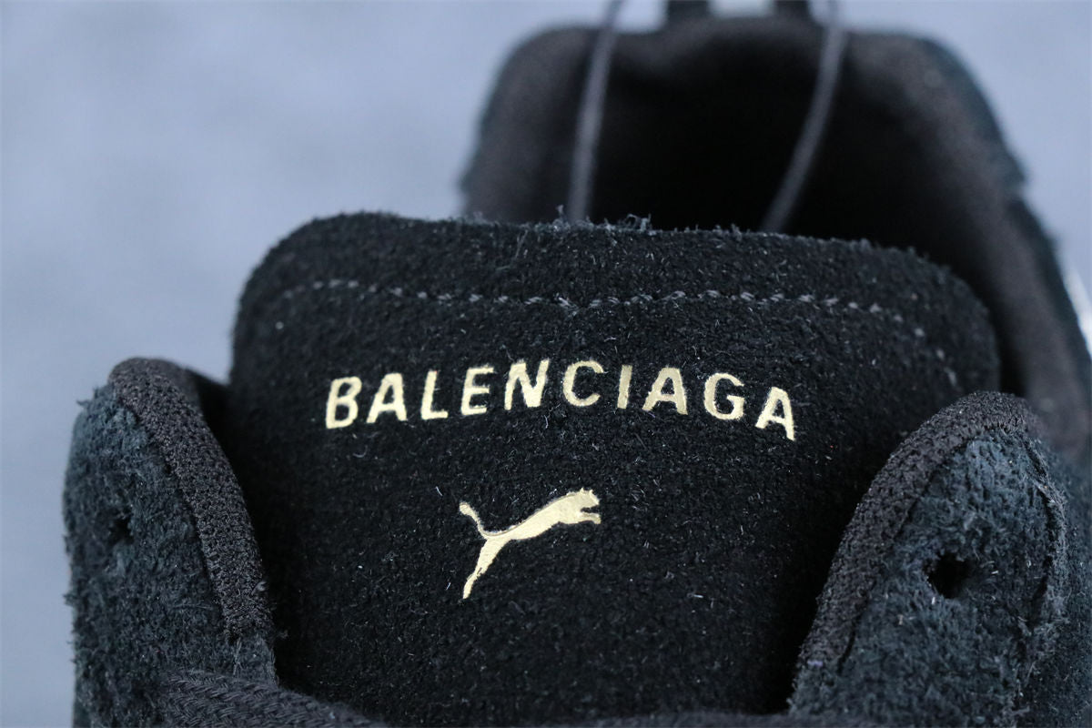 Balenciaga x Puma Speedcat Suede Sneakers 'Distressed Black White' - product view 8